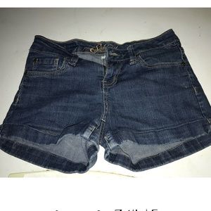 Denim medium wash shorts